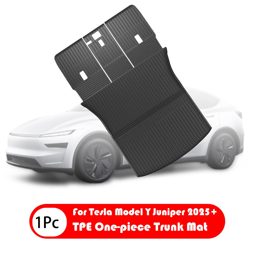 For Tesla New Model Y Juniper 2025+ TPE Floor Mats Waterproof Luggage Mat Wear-resistant Foot Pads ModelY Trunk Mats Accessories