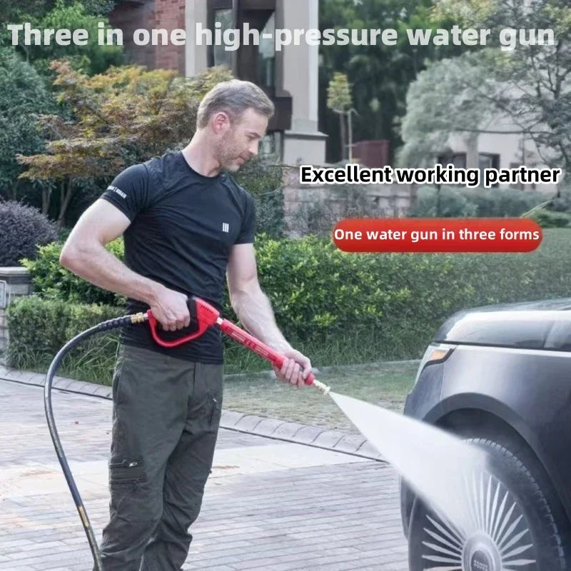High-pressure water gun for car washing,Pure copper valve body movable quick insertion cleaning gun, water gun cleaning machine