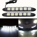 2PCS Universal Car Led DRL Daytime Running Light Flexible 6SMD White Ice Blue Waterproof Driving Fog Bulb Car Styling DC 12V