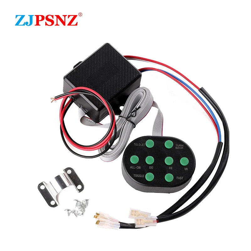 12V 8 Tones Musical Horn Electric Snail Horn For Car Vehicles Motorcycles 8 Sounds Control Box With 8 Tones Air Snail Horn