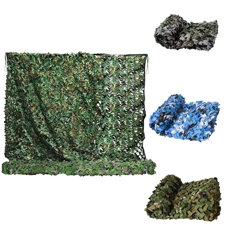 Camouflage Net Hunting Camouflage Net Car Tent Awning Shade Mesh Black Green Blue Forest Camouflage Net 2X2M 2X5M 3X3m 3X5M