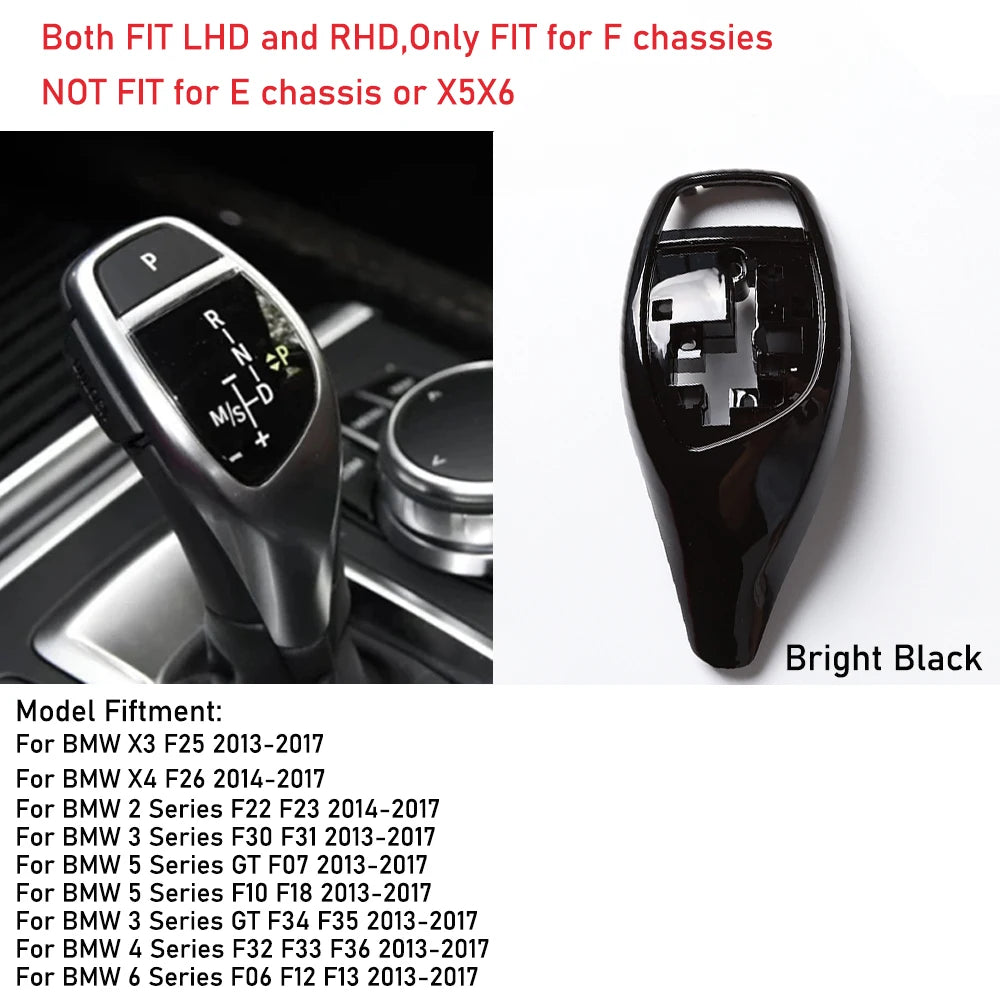 Interior Replacement Gear Shift Knob Cover For BMW F30 F31 F32 F33 F34 F36 F07 F10 F11 F12 F06 Gear Shifter Lever Head Panel
