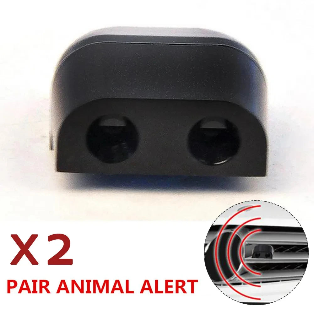2pcs Car Ultrasonic Animal Repellent For Sonic Gadgets Car Grille Mount Animal Whistle Repeller Deer Safety Sound Alarm
