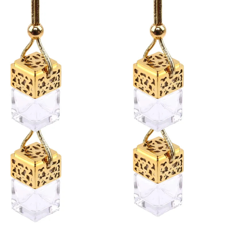 Air Freshener Ornament Perfume Bottle Pendant Essential Oils Auto Car Perfume Bottle Hanging Glass Bottle Car-styling