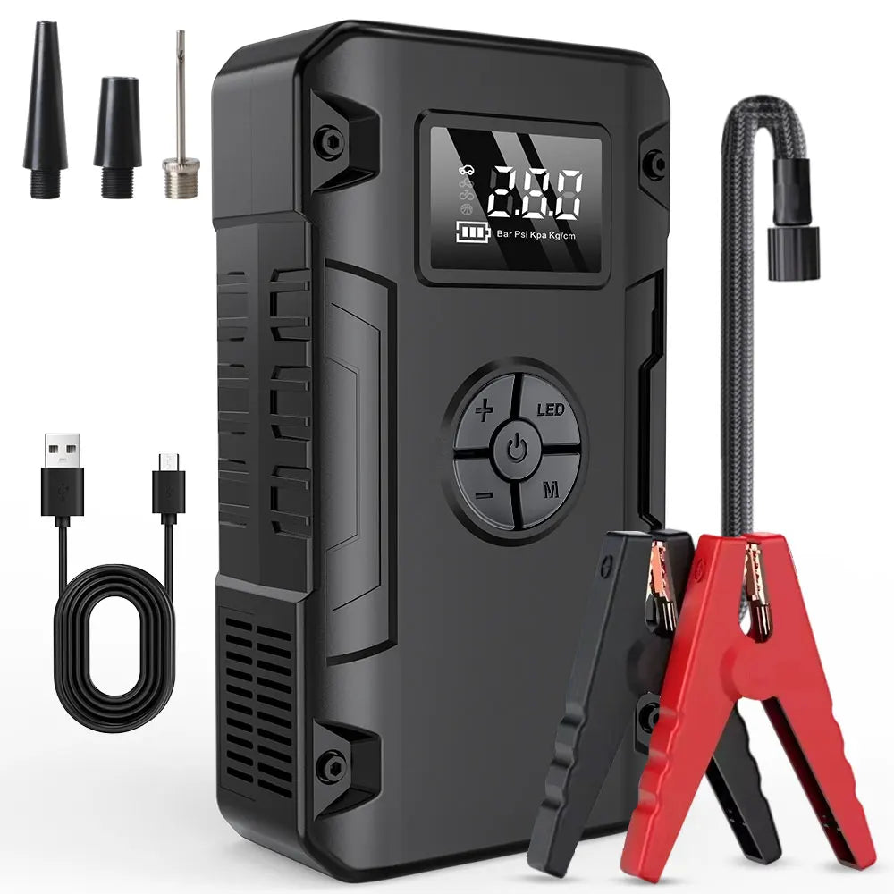 Outdoor Activity Emergency Charger Power Bank Auto Starting Device Emergency Start Car Battery Starter Car Jump Starter Air Pump