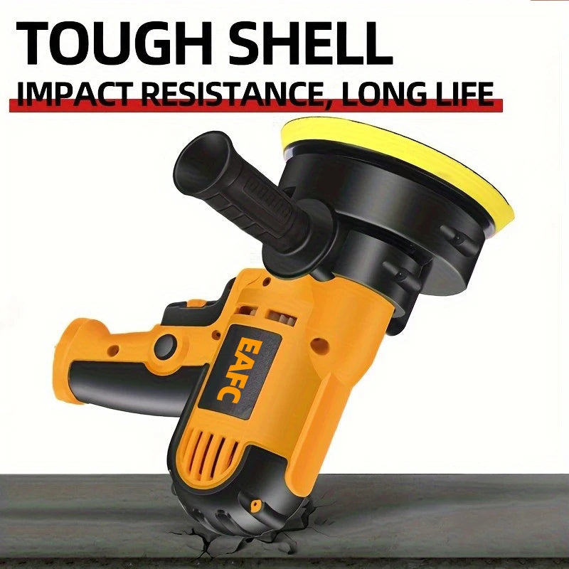 EAFC 3700R Car Polisher Machine Electric Auto Polishing Machine Adjustable Speed Sanding WaxingTools With Sponge Pads Polisher