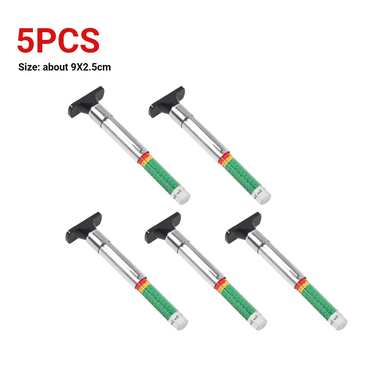 1-10PCS 25mm Car Tyre Tire Tread Depth Gauge Meter Caliper Thickness Gauges Monitoring System Tire Wear Detection Measuring Tool