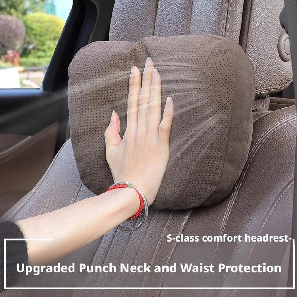 Car Seat Headrest Neck Pillow Wear Resistant Breathable Headrest Simple Installation Universal Car Head Waist Support Pillow