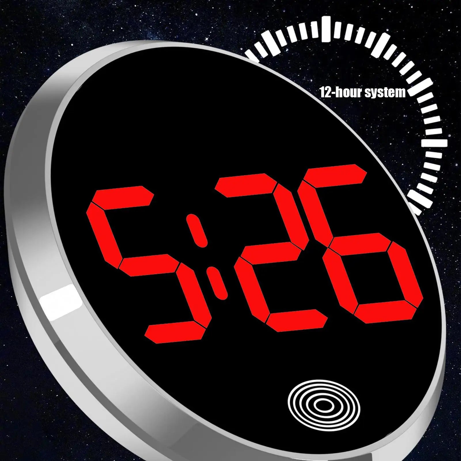 LED Car Clock Luminous Automobiles Internal Stick-On Mini Digital Clocks Auto Ornament Car Accessories