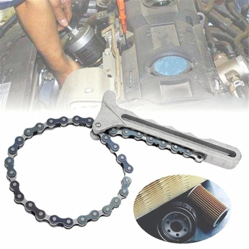 Universal Oil Chain Wrench Auto Engine Engine Oil Car Fuel Filter Filter Removal Tools Torque Chain Wrench Grip Remover Tools