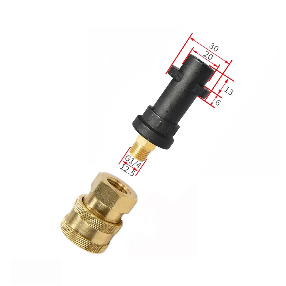Pressure Washer Quick Connector 1/4" to Spray Gun Wand Lance Bayonet Adapter 1/4" quick disconnect release fitting for Karcher