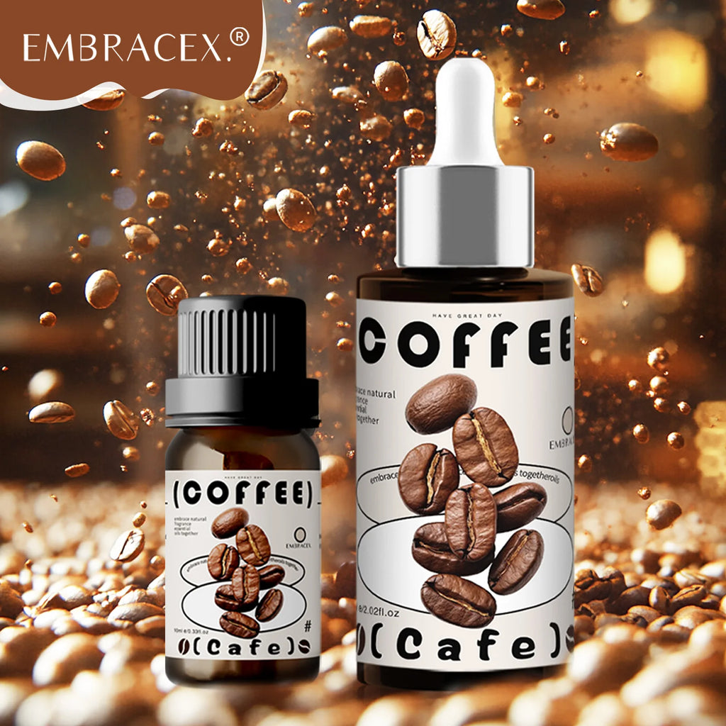 10ml 60ml Essential Oils Coffee Fragrance Cafe Perfume Refreshing Car Aromatherapy Cafe Parfum For Gift