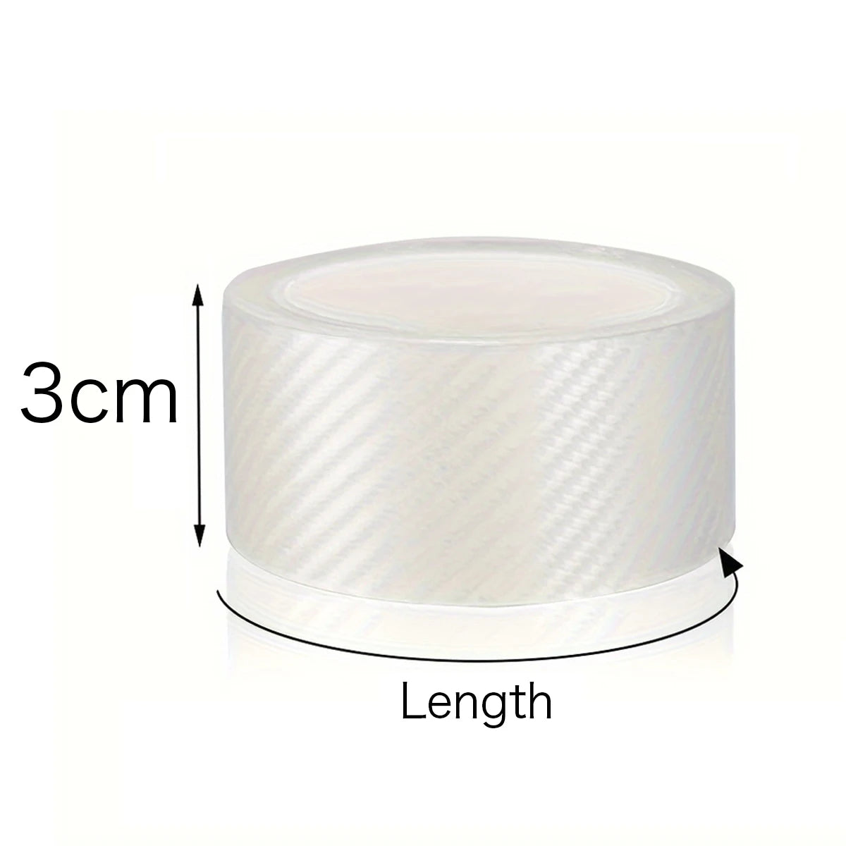 Carbon Fiber Car Door Edge Bumper Protector 3D Sticker Tape Wrap Transparent Anti-Scratch Film Vehicle Protect  Waterproof Body