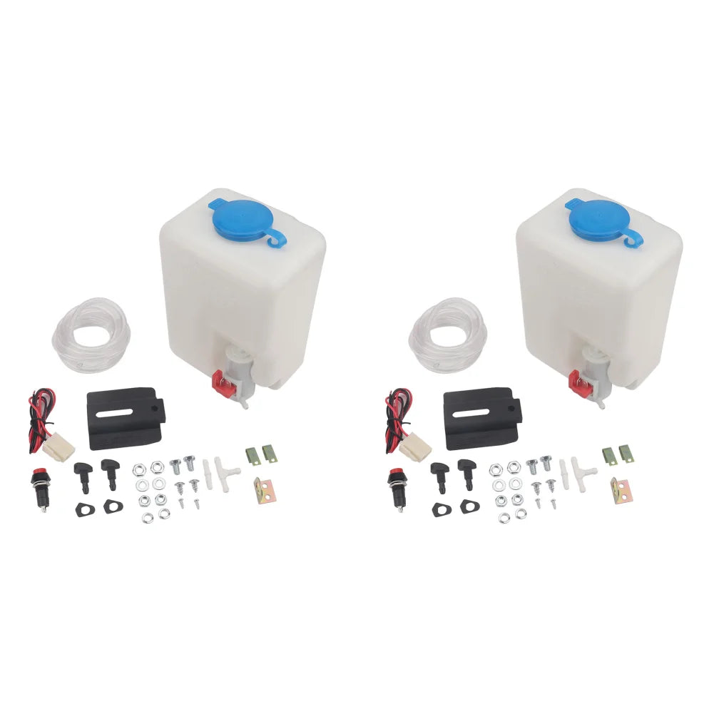 1.5L 12V Universal Windscreen Washer Bottle Tank Pump Wiper System Reservoir Kit Fluid Nozzle Sprayer Car Windshield Clean Tools