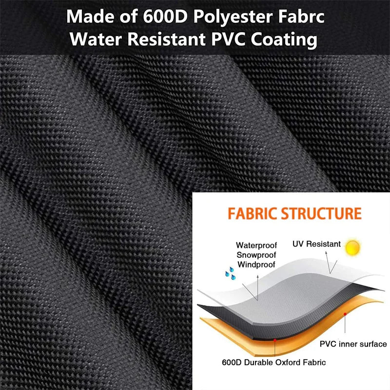 1/2PCS Durable 600D Soft Waterproof Winch Dust Cover Driver Recovery 8,000 -17,500 Lbs Black Car Accessories