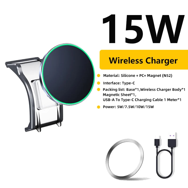 2020-2025 For BMW 2 3 4 Series G20 G22 G26 Magnetic Z4 Car Phone Holder Wireless Charger Gravity GPS Stand Interior Accessories