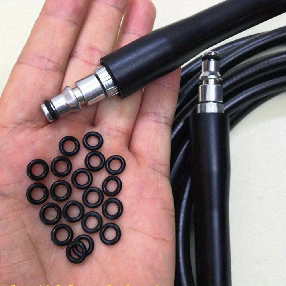 100-10pcs High Pressure Water Gun Cleaning Outlet O-ring Silicone Ring Black Car Wash Machine Car Beauty Water Gun Rubber ring
