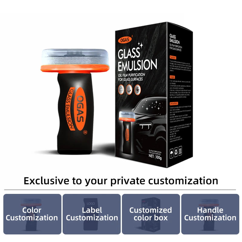 OGAS Glass Oil Film Cleaning Brush Windshield Oil Film Coating Cleaning Paste Automobile Foam Cleaner Without Damaging Glass New