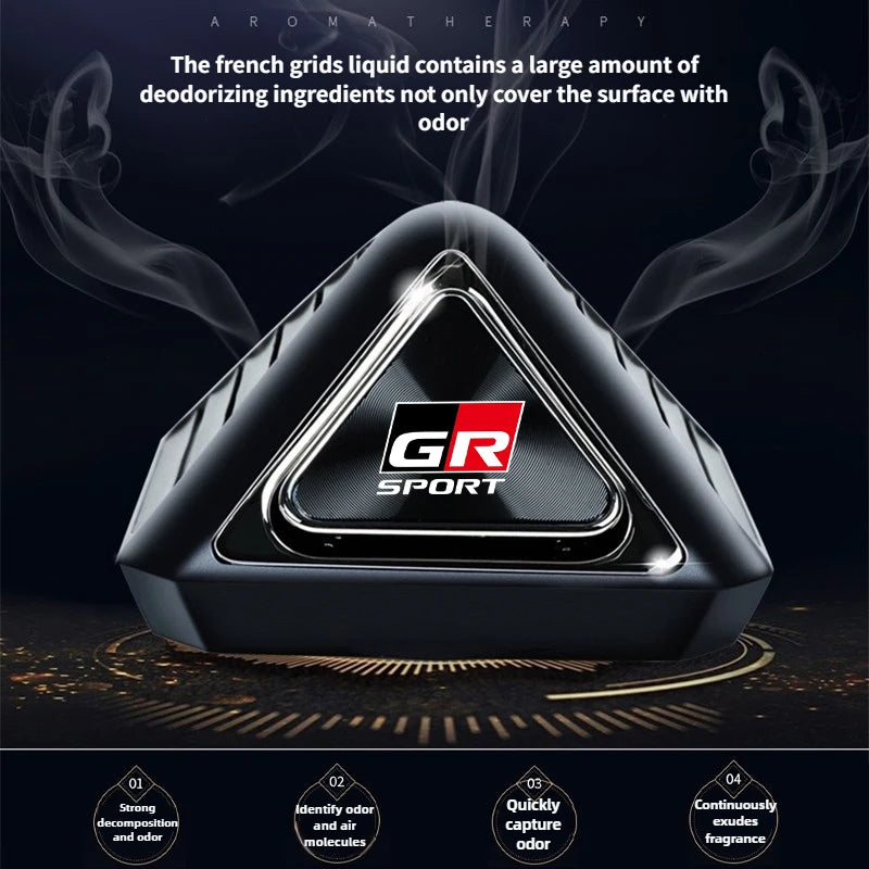 Car Air Freshener Solid Beech Wood Long-Lasting Fragrance Car Diffuser For Toyota GR Sport Gazoo Racing Yaris 86 Corolla Hilux