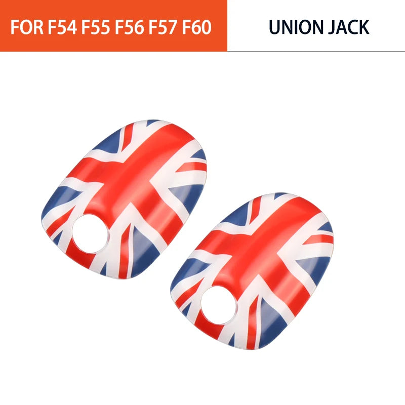 Car Wiper Water Spray Nozzle Covers Stickers Union Jack For Mini Cooper F54 F55 F56 F57 F60 Decorative Shell Car Accessories