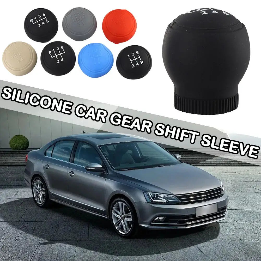 Universal Silicone Car Gear Head Shift Knob Cover Gear Shift Non Slip Grip Handle Case Wear-resistant Gear Rod Cover