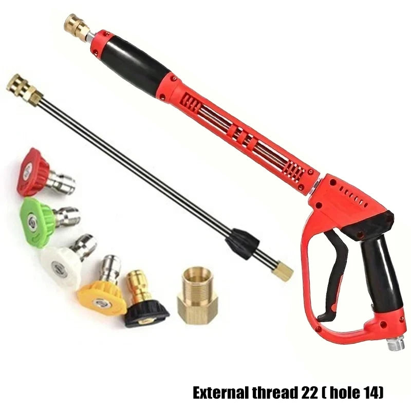 High-pressure water gun for car washing,Pure copper valve body movable quick insertion cleaning gun, water gun cleaning machine