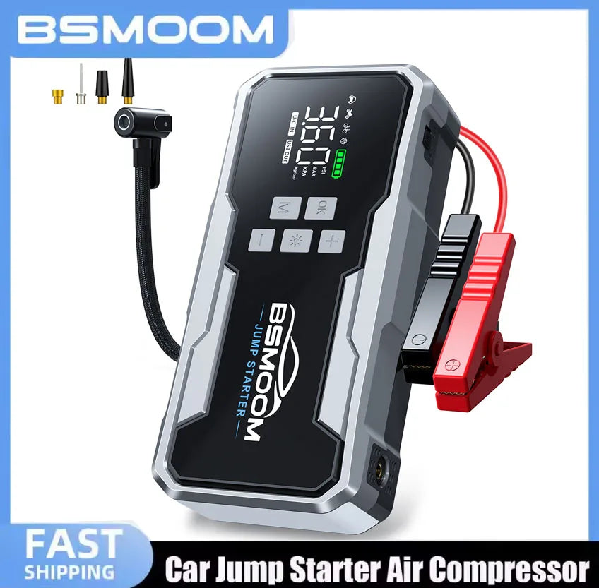 6000A Car Jump Starter Power Bank Portable 160PSI Air Pump Car Battery Emergency Boosters Starting Device Car Starter
