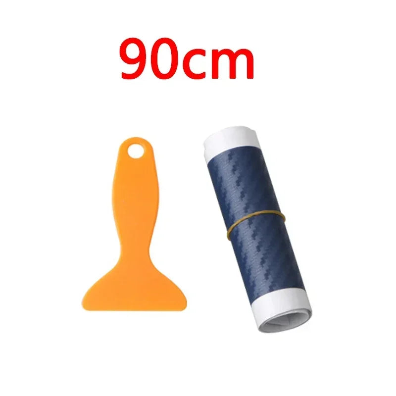 Car Rear Bumper 90/104cm  Sticker Carbon Fiber Protective Pad Anti-Scratch Cover Car Edge Board Scuffproof Decal Strip