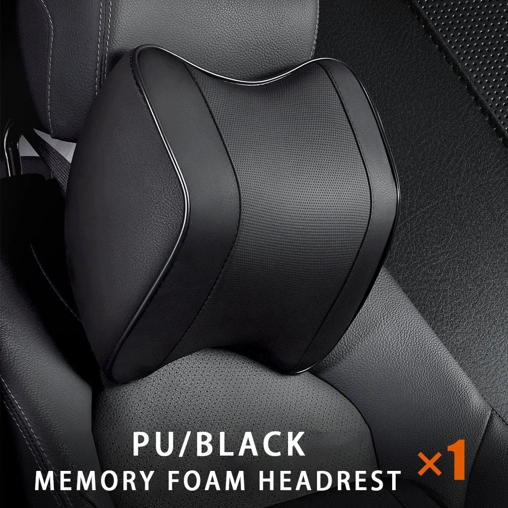 Car Neck Headrest Pillow Support Cushion Car Breathable Memory Foam Slow Rebound Guard Car Lumbar Pillow Car Accessories