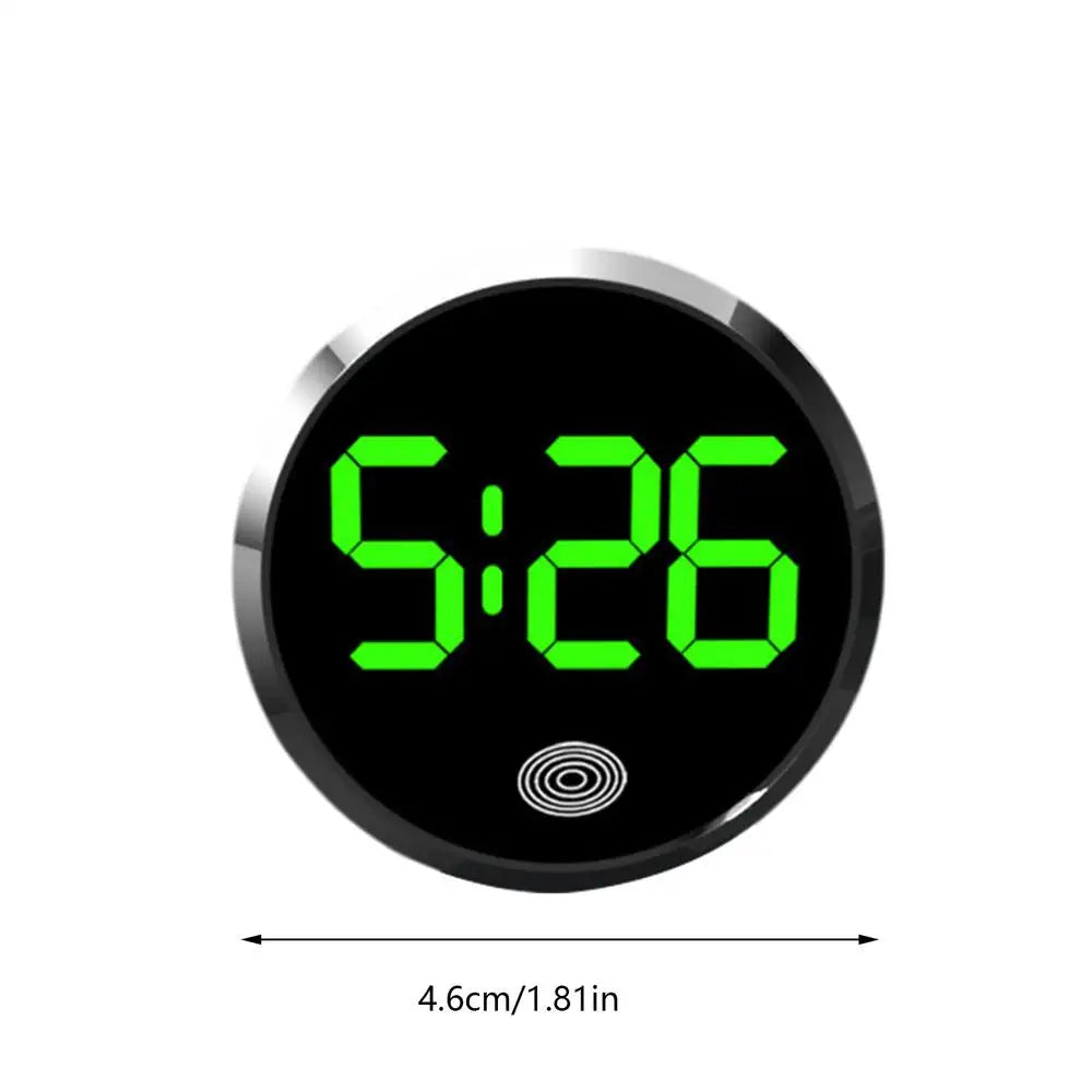 LED Car Clock Luminous Automobiles Internal Stick-On Mini Digital Clocks Auto Ornament Car Accessories