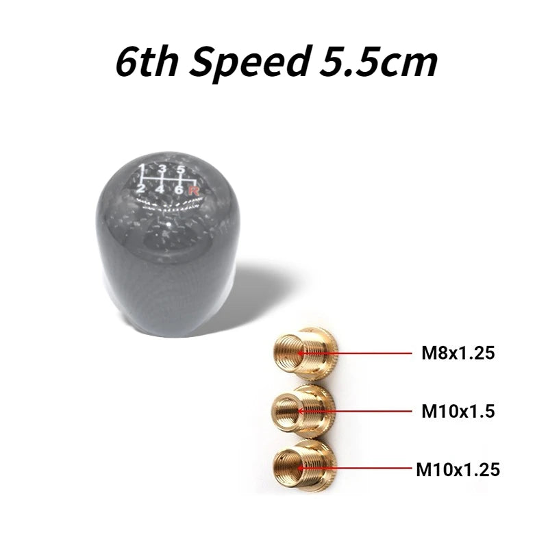 Racing Real Carbon Fiber Gear Shift Knob Knob 5th 6th Speed Handle Knob with For Converting Automatic Gear Into Manual Gear