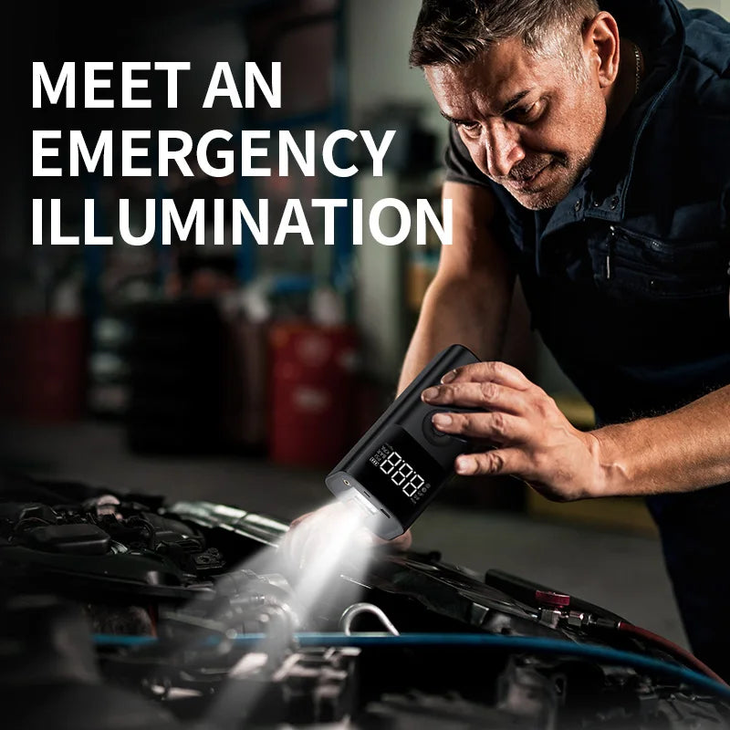 Multi-Function 4 In 1 Car Jump Starter Air Pump Air Compressor Power Bank 10KmAh Car Battery Starter Starting Auto Tyre Inflator