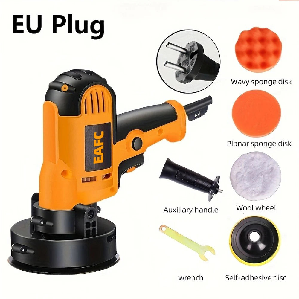 EAFC 3700R Car Polisher Machine Electric Auto Polishing Machine Adjustable Speed Sanding WaxingTools With Sponge Pads Polisher