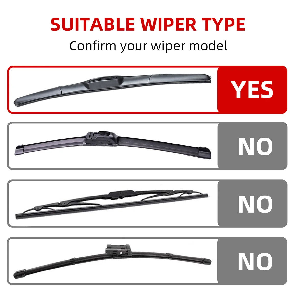 Car Wiper Rubber Filling Strip Suitable For Three-Stage Wipers 14"16"17"18"19"20"21"22"24"26"28"Wiper Blade Filling Strip