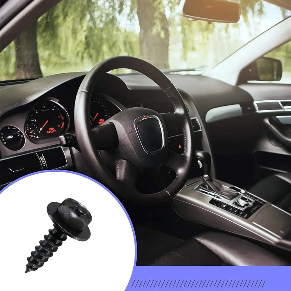 Universal Car Bumper Fender Fastener Clip Hex Head Self Tapping Screws Car Fender Splash Seal Guards Rivet Clip Screws Fasteners