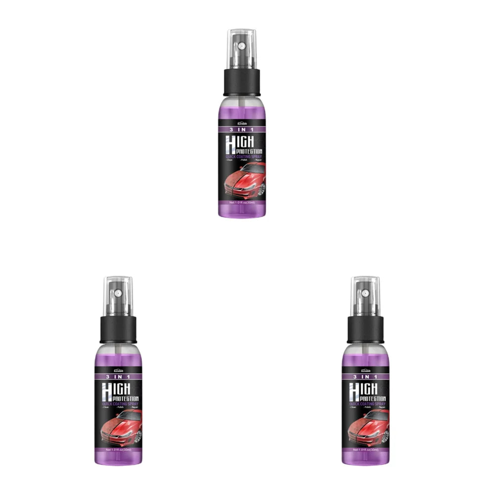 3 In 1 High Protection Quick Ceramic Coating Spray Powerful Auto Nano Spray Car Wax Polishing Spray Scratch Remover Car Products