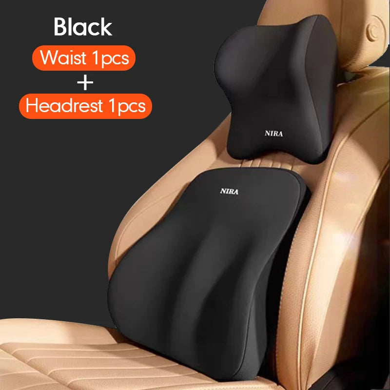 Car Headrest Lumbar Support Lumbar Cushion Memory Foam Cushion Backrest Lumbar Pillow Car Comfortable Neck Pillow Car Accsesorie