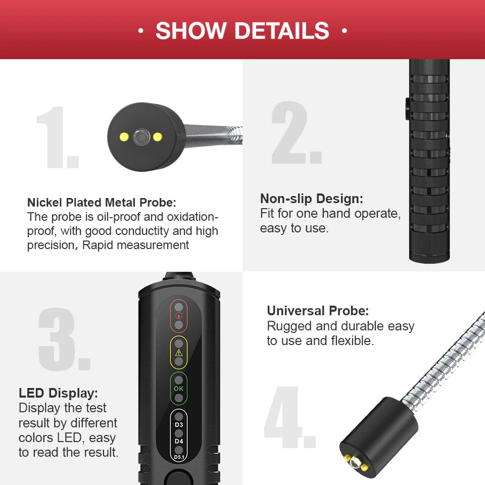 BF100 Digital Brake Fluid Tester Car Brake Fluid Quality Inspection Tool BF200 DOT3 DOT4 DOT5.1 Brake Fluid Tester Tool