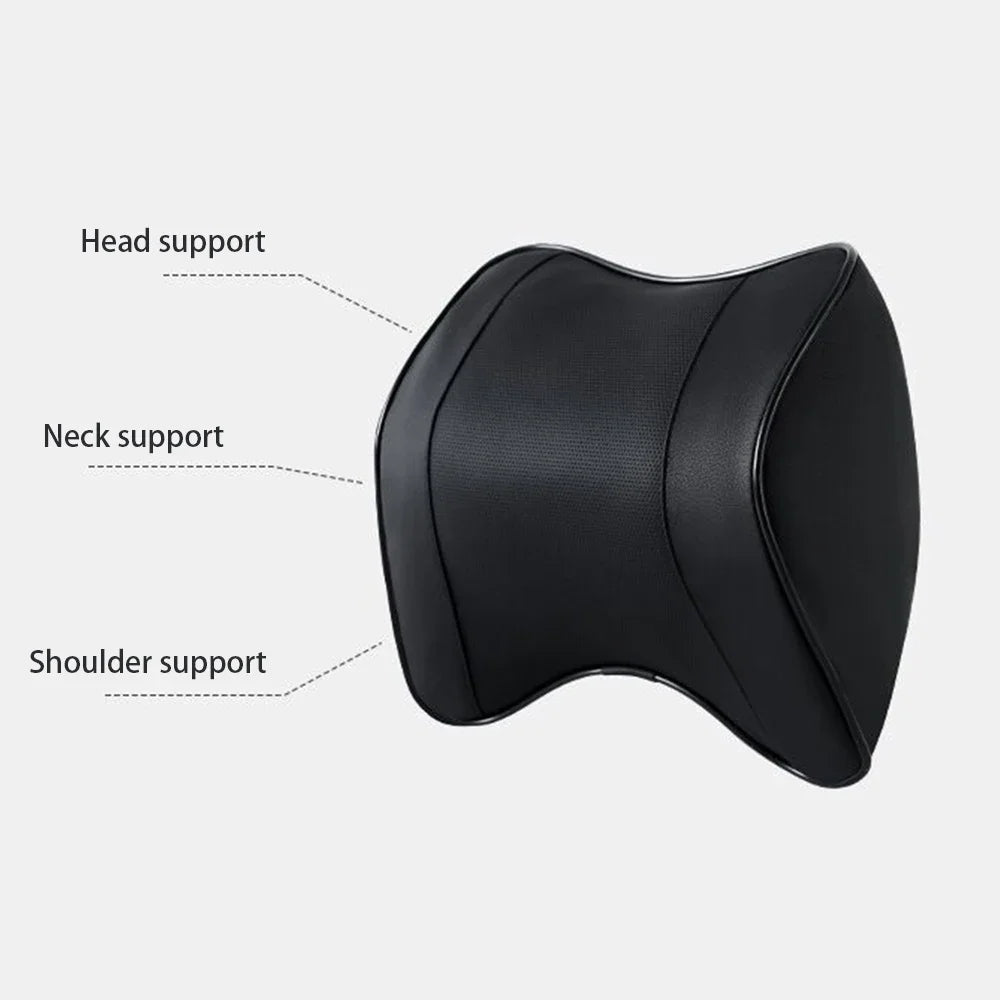 Car Neck Headrest Pillow Support Cushion Car Breathable Memory Foam Slow Rebound Guard Car Lumbar Pillow Car Accessories