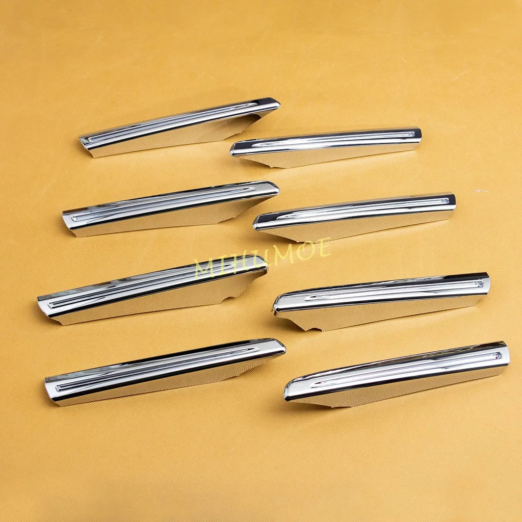 For Toyota Land Cruiser 300 LC300 Car Exterior Front Bumper Grill Grille Trims Moulding Glossy Chrome 2022 2023 2024