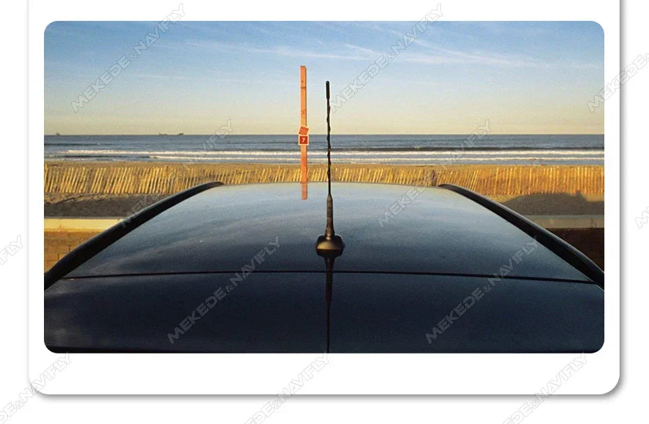 DAB Auto Radio Aerial Amplified Roof Mount Rod Antenna AM/FM Din SMA Male Connector 5m Cable for JVC Kenwood Pioneer Receiver