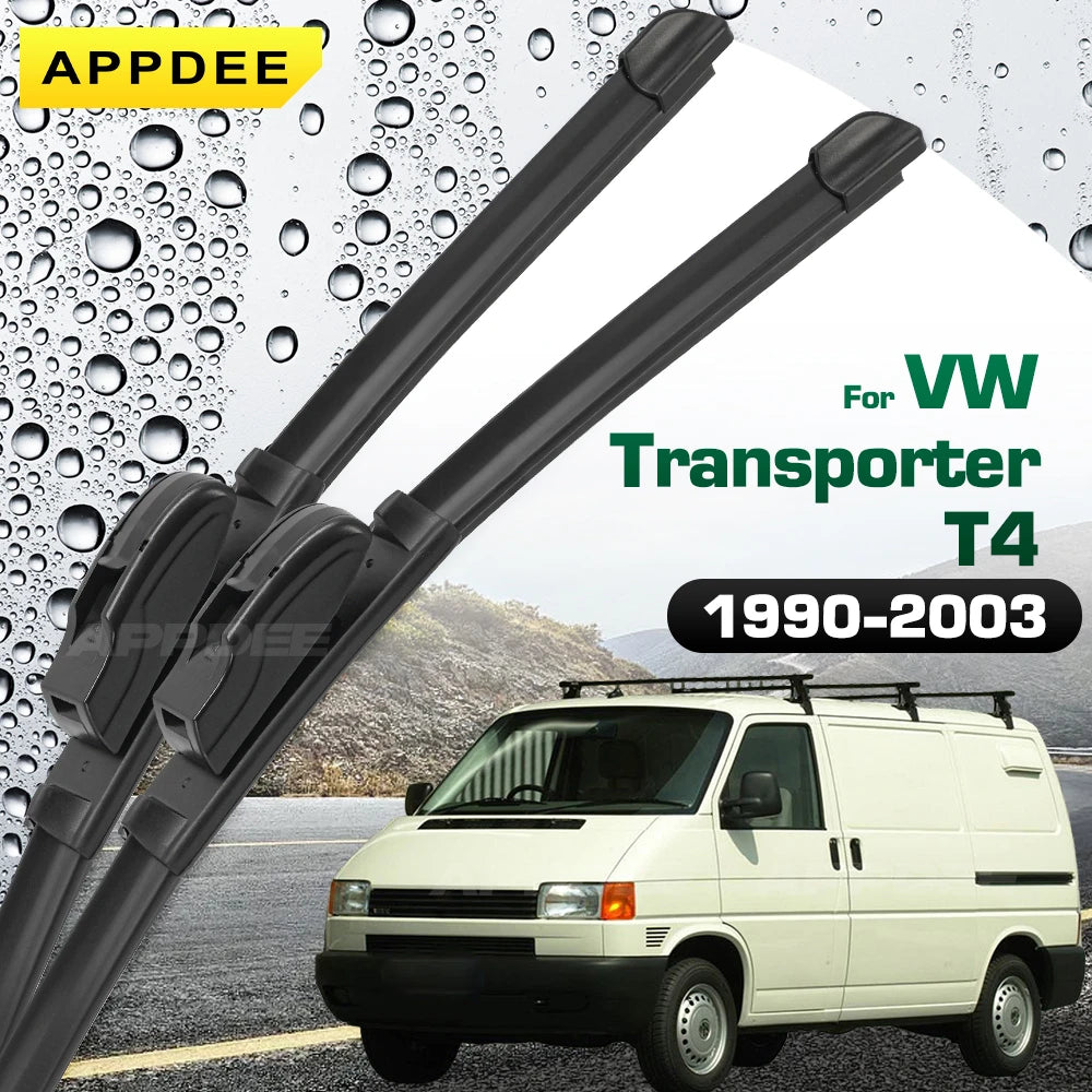 Silicone & rubber  Front Wiper Blades Set For VW Transporter T4 1990 - 2003 Windshield Windscreen Window Brush 21"+21"