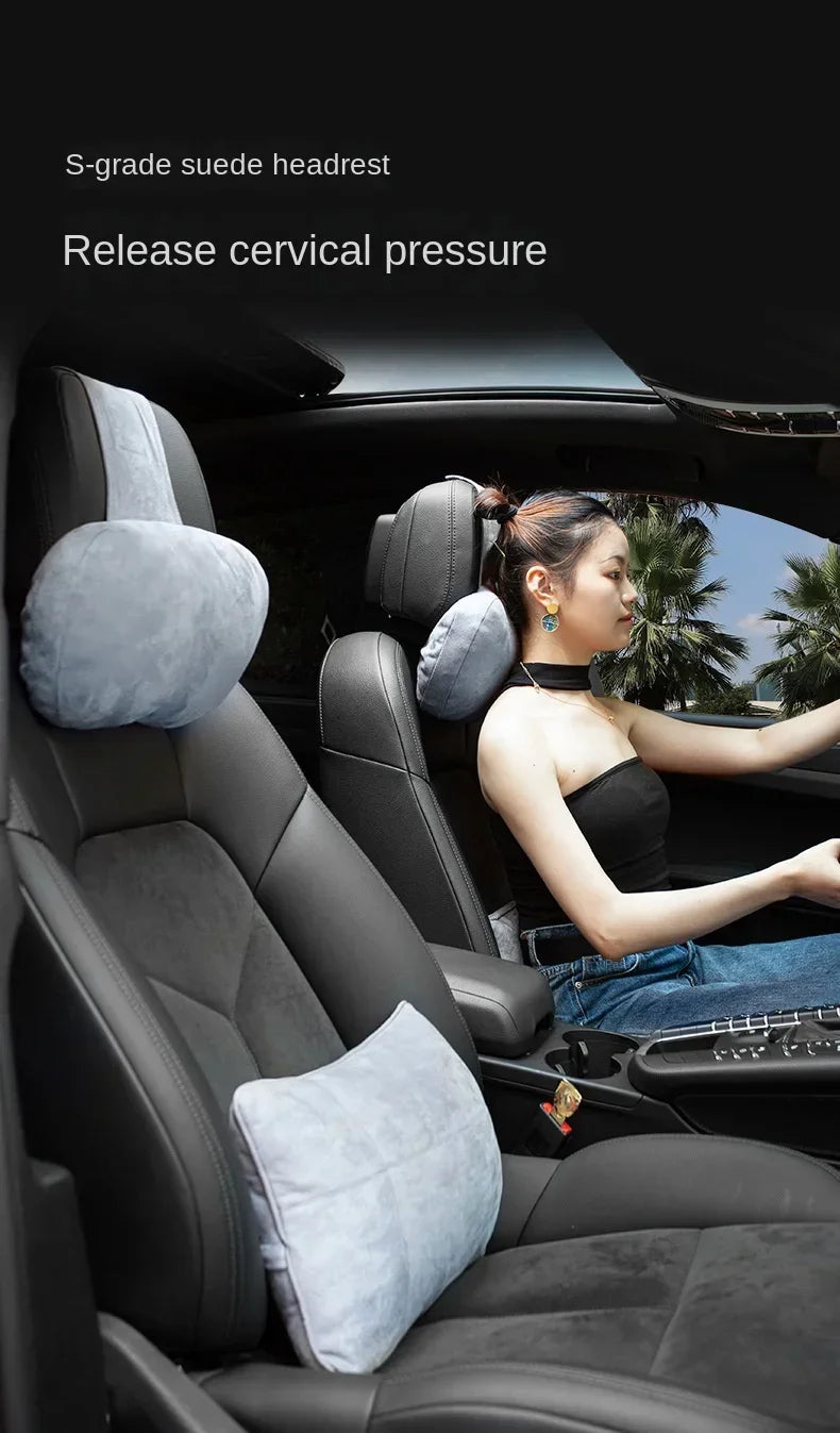 Car Headrest Neck Support Seat / Maybach Design S Class Soft Universal Adjustable Car Pillow Neck Rest Cushion High Quality