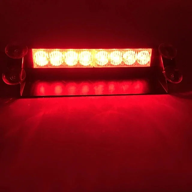 8 LED Police Lights Strobe Light For Car 12V Emergency Signal Lamps Warning Light Auto Truck Flashing Windshield Flash Lighting
