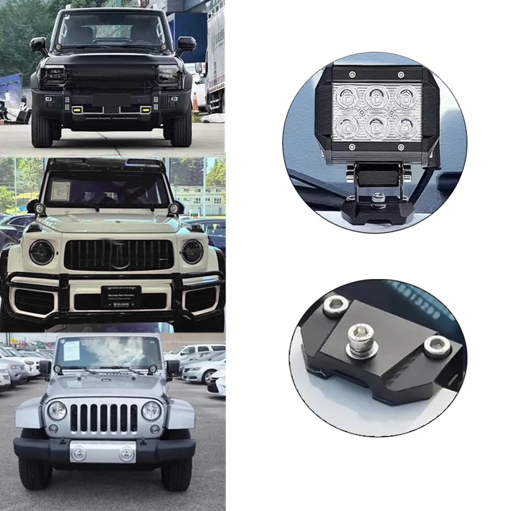 LED Headlight Holder Flood For Car Off Road 4x4 Auto Boat Lights Clamp Spotlight Stand Bar Bracket Auto Work light bracket