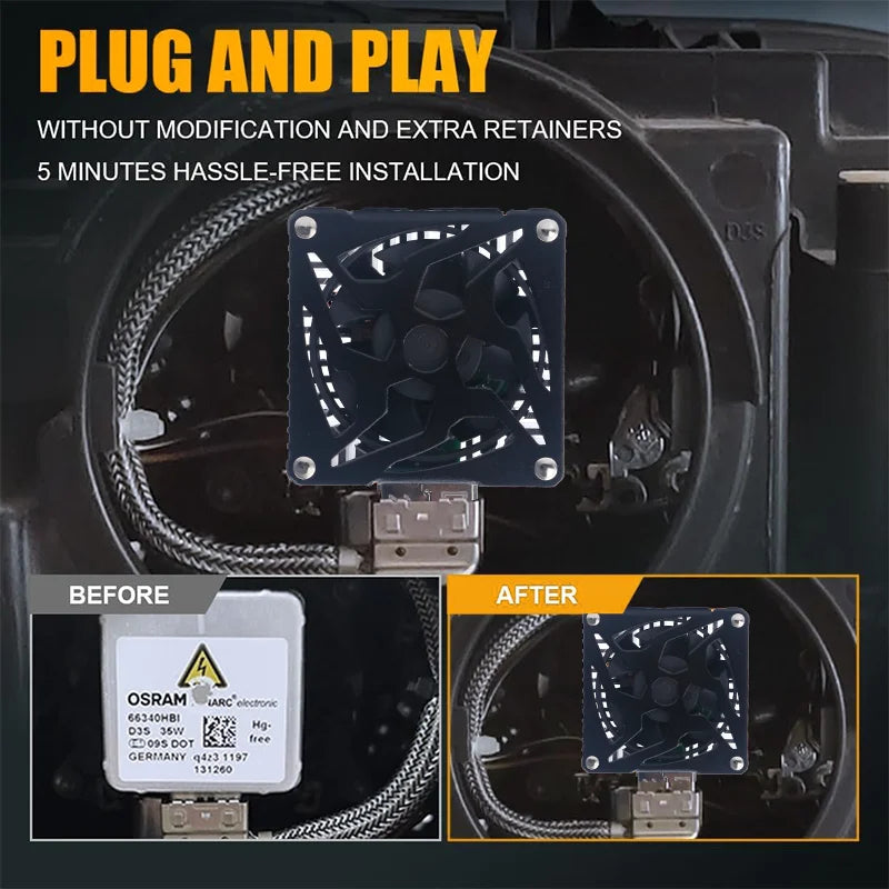 2PCS D1S D3S D8S LED Headlights HID 35W Universal Car Light D2S D4S Turbo LED 30000LM Two-sided CSP Chip 6000K Plug&Play 12V 24V