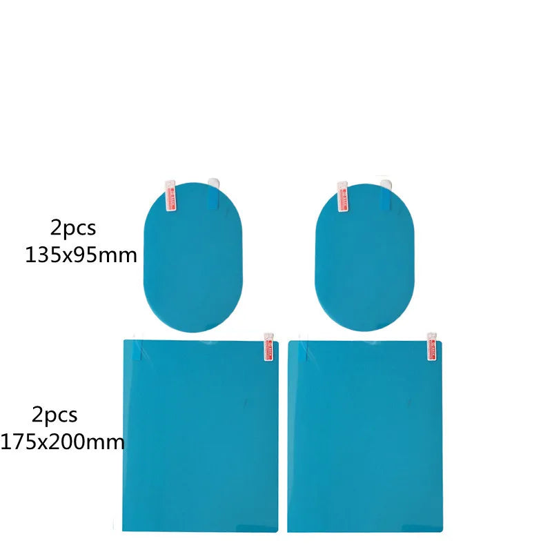 2/4/8 Pcs Car Side Rearview Mirror Waterproof Anti-Fog Film Side Window Glass Film Can Protect Your Vision Driving On Rainy Days