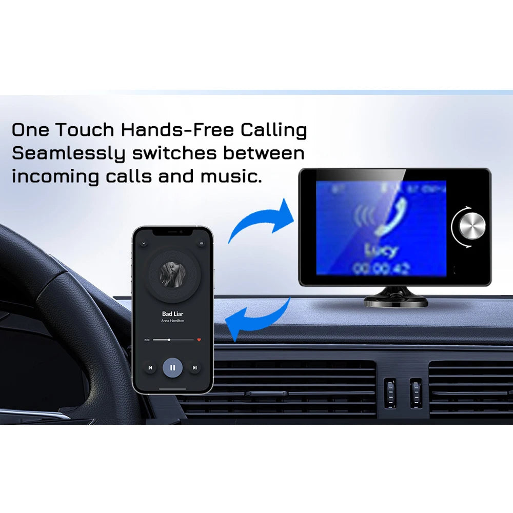 Ezonetronics DAB Radio Receiver In Car with Screen Stereo Sound Digital Signal Antenna Broadcast Adapter FM Transmitter