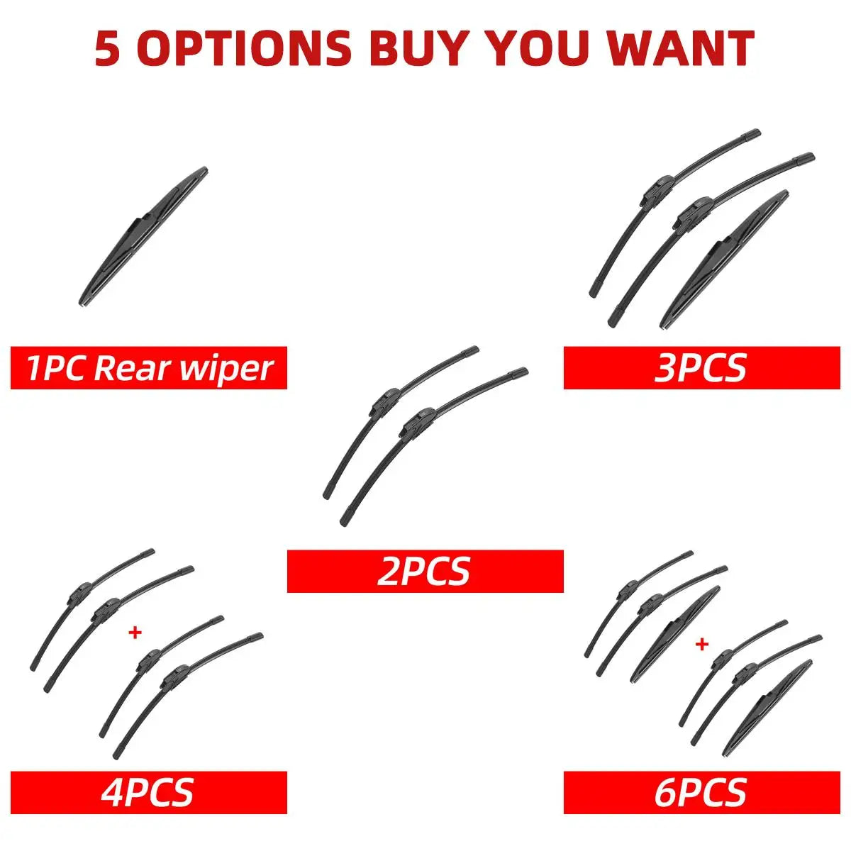 1/2/3/4/6PCS Car Wiper For KIA Sportage QL 2016-2019 Front Rear Wiper Blades Brushes Auto Accessories 2016 2017 2018 2019