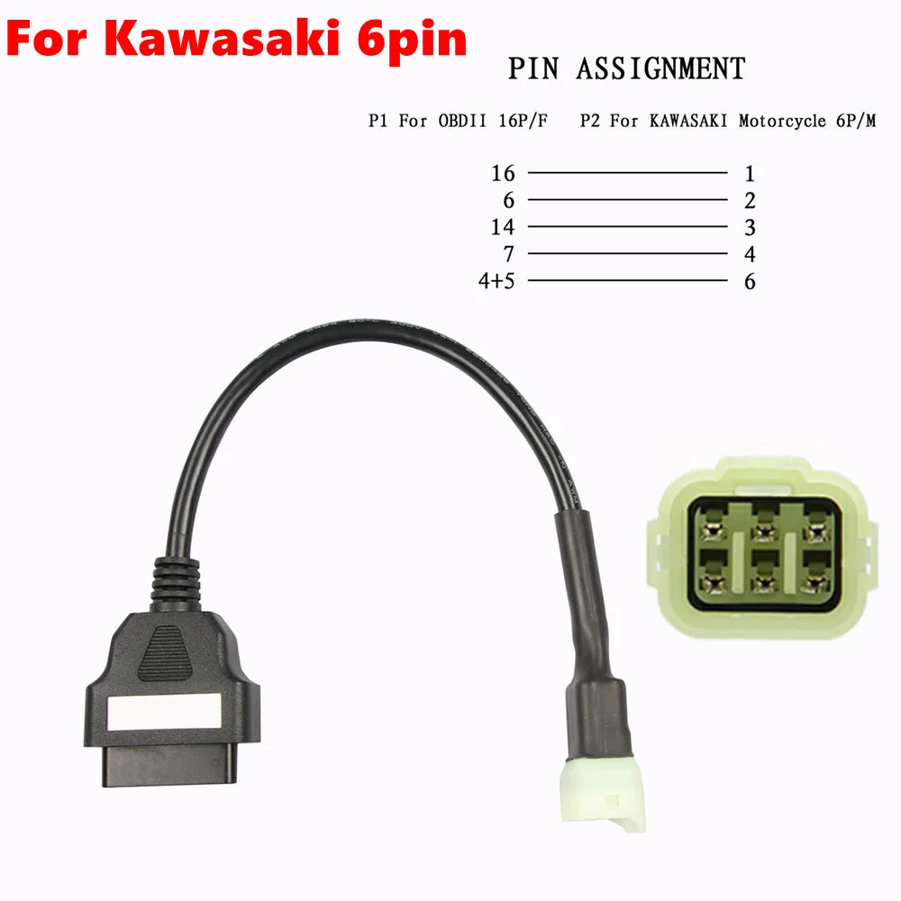 OBD2 Connector Motorcycle Motobike For HONDA OBD 2 Extension cable For Kawasaki Motorcycle OBD Diagnostic Cable